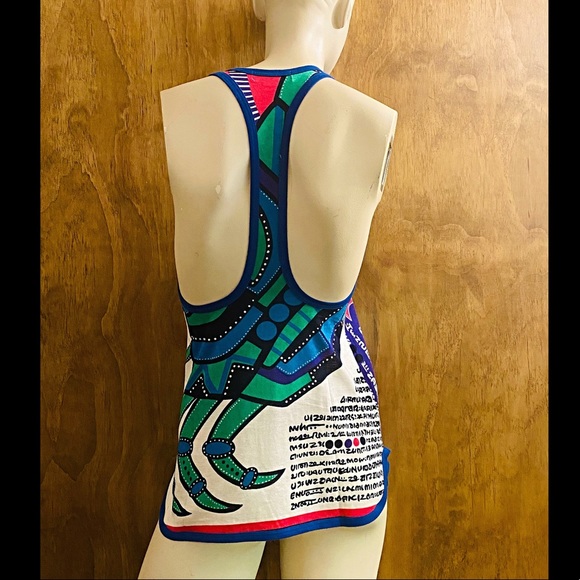 1980s Kansai Yamamoto Bright Colorful Print Tank - Picture 8 of 13